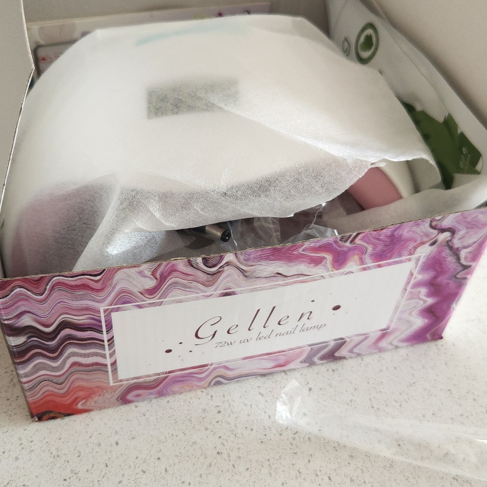 Elle Pink and White LED Nail Lamp